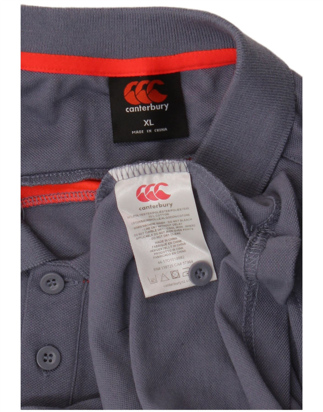CANTERBURY Grafisk poloshirt til mænd XL Marineblå Colourblock Polyester