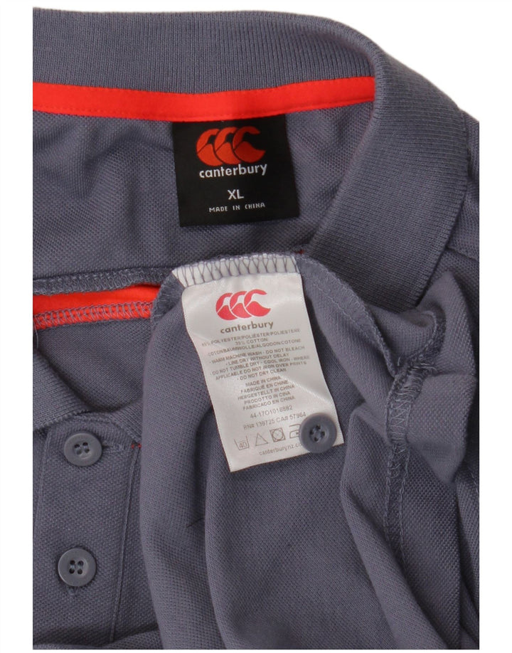 CANTERBURY Grafisk poloshirt til mænd XL Marineblå Colourblock Polyester