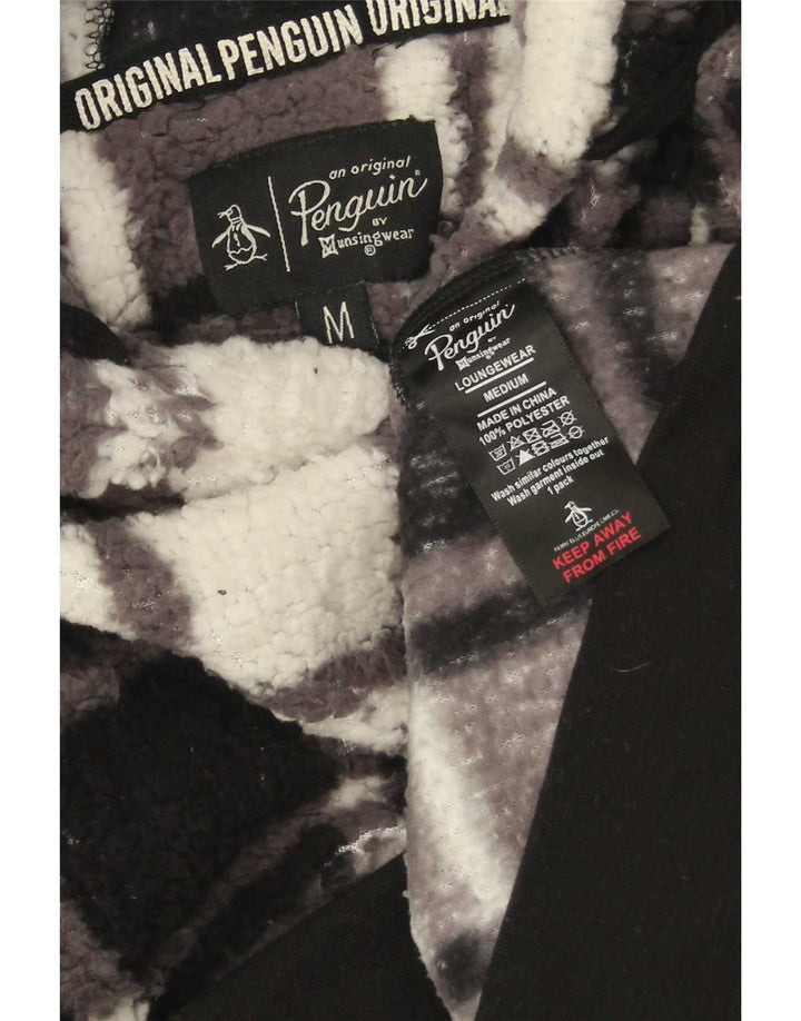 Penguin Herre Hætte Fleece Jumper Medium Sort Ternet polyester