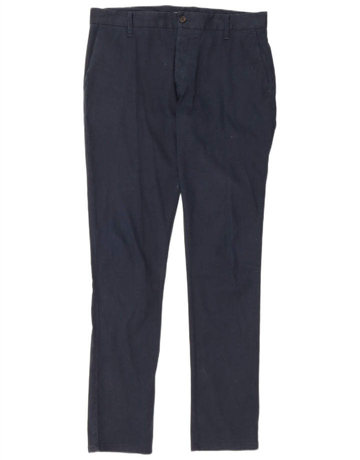 ARMANI Slim Chino-bukser til mænd IT 48 Medium W32 L33 Marineblå Bomuld