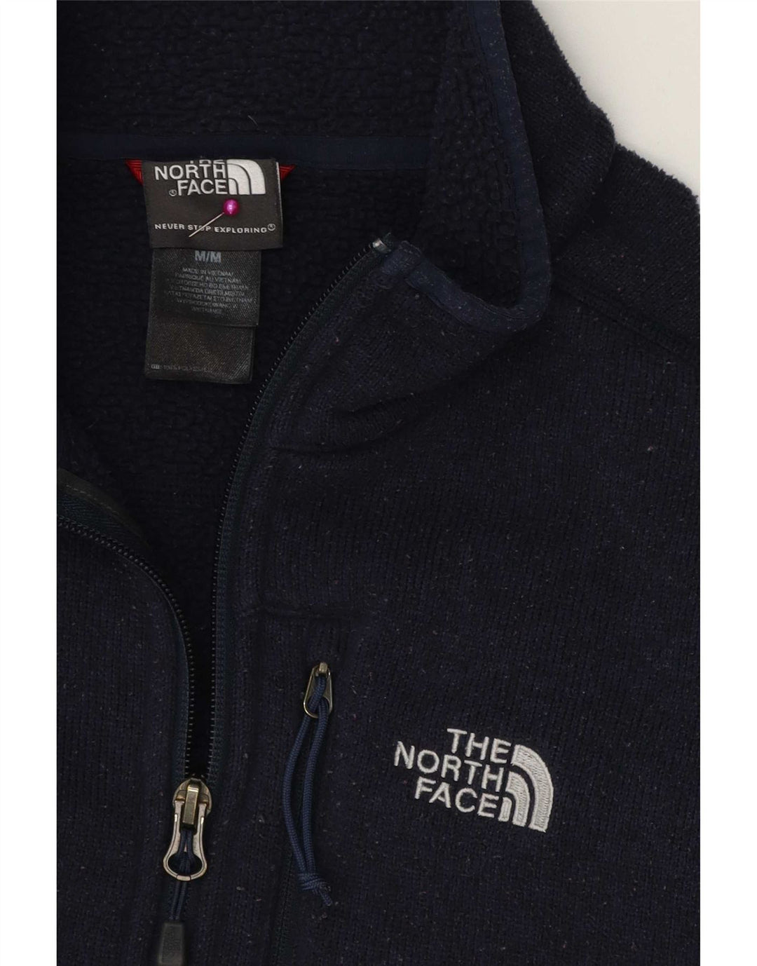 The North Face Herre Zip Neck Jumper Sweater Medium Navy Blue Polyester