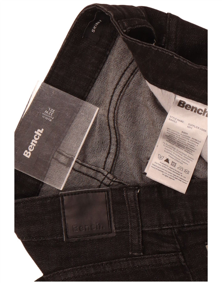 Bænk Herre Skinny Jeans W32 L32 Sort Bomuld