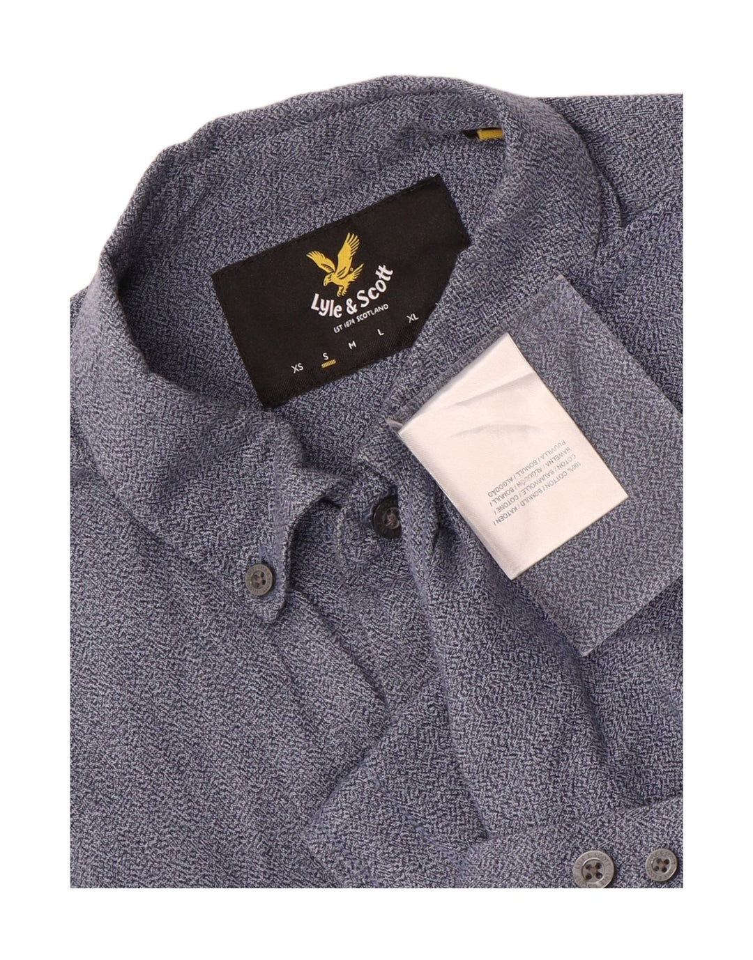 Lyle & Scott herreskjorte lille blå bomuld