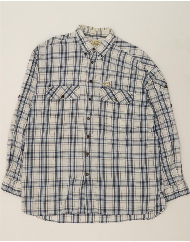 CAMEL ACTIVE Mens Shirt Large Blue Check Vintage Camel Active and Second-Hand Camel Active from Messina Hembry 