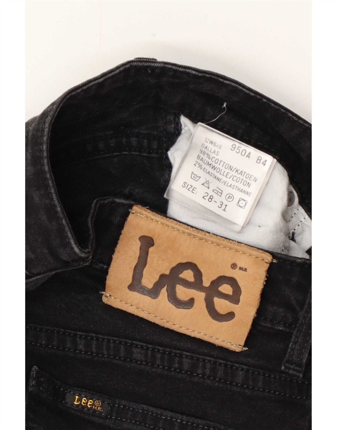 Lee Kvinder Højtaljede Jeans W28 L31 Sort Bomuld