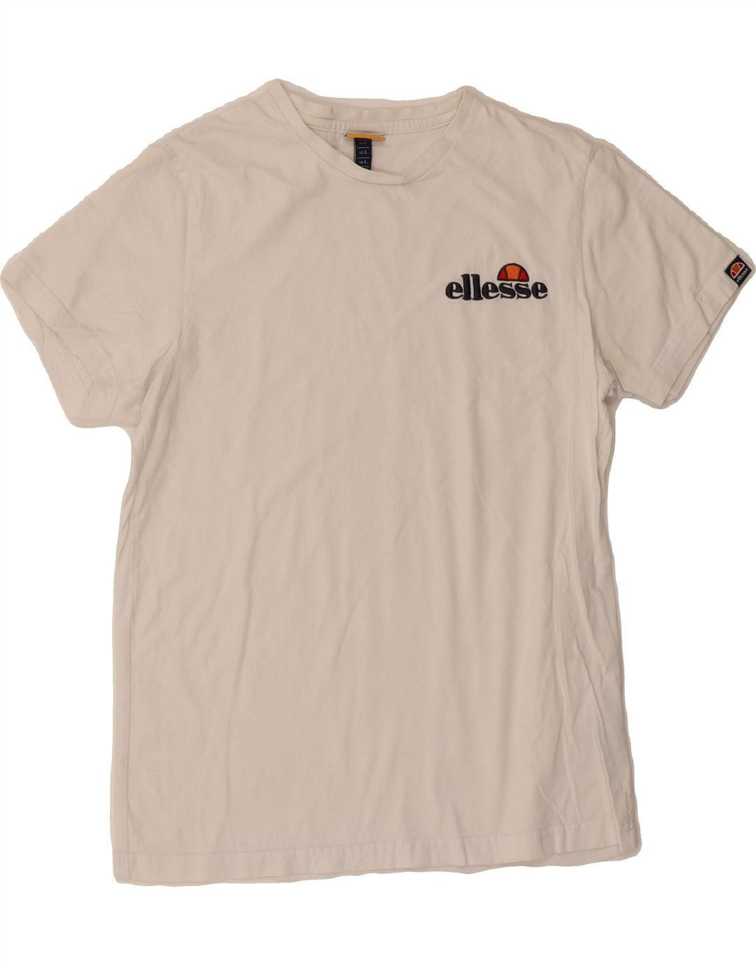ELLESSE Mens Graphic T-Shirt Top Large White Cotton Vintage Ellesse and Second-Hand Ellesse from Messina Hembry 