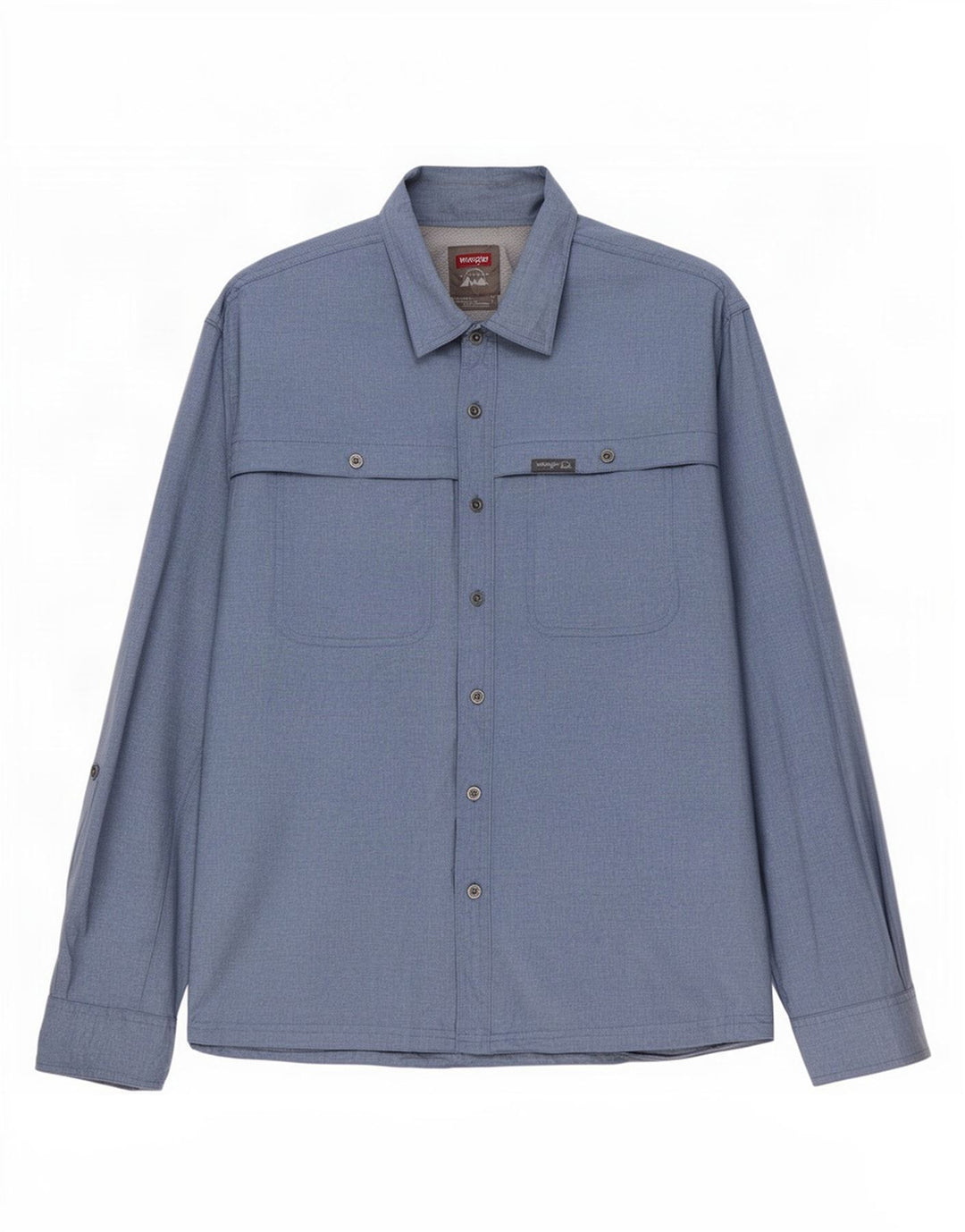 Wrangler herre Regular Fit skjorte XL blå polyester