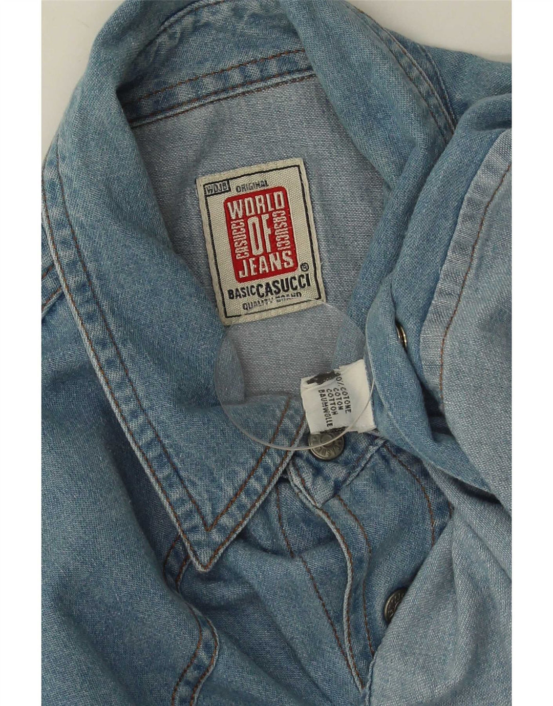 Casucci Herre Denim skjorte Medium Blue Bomuld