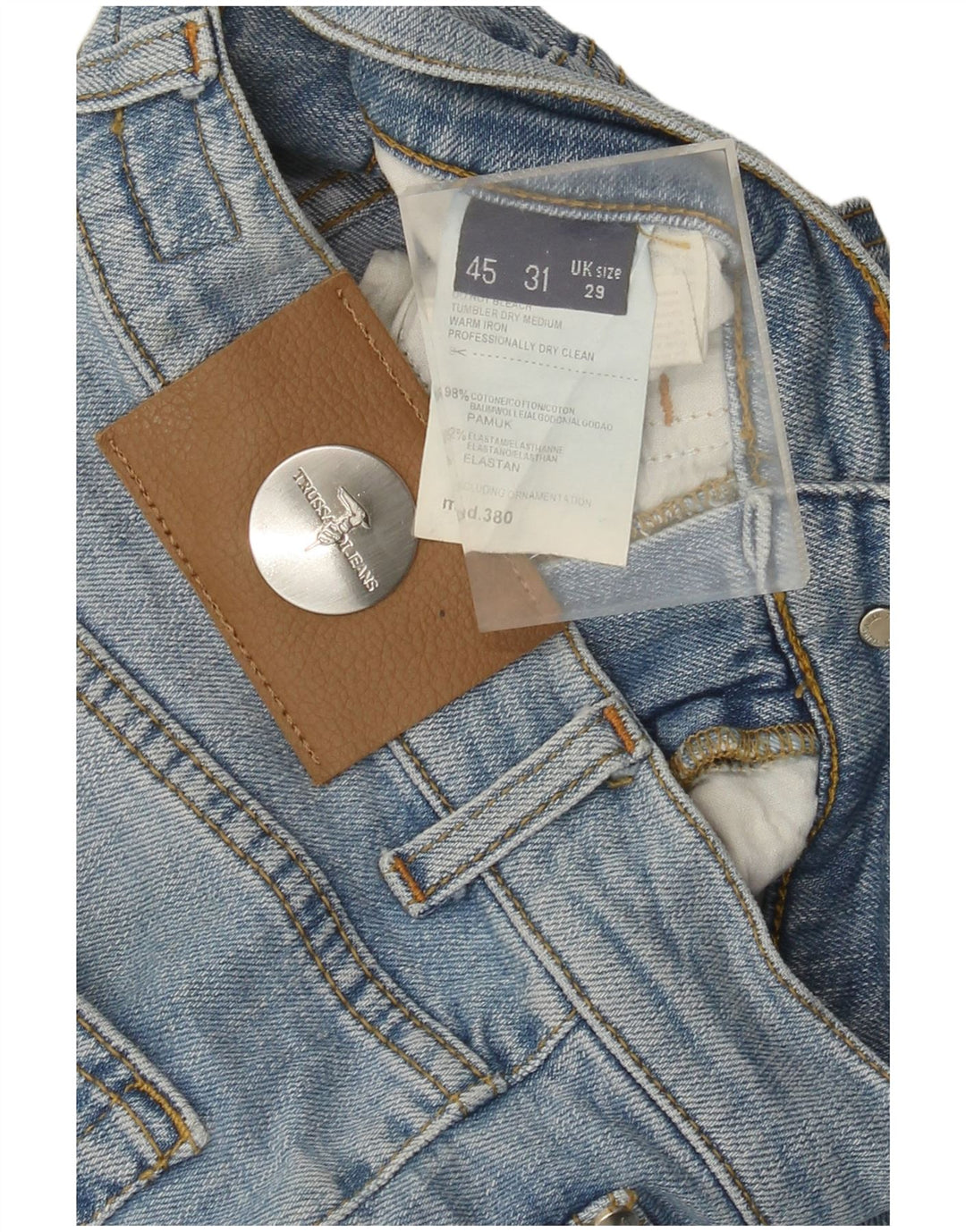 Trussardi lige jeans til kvinder W29 L31 blå bomuld