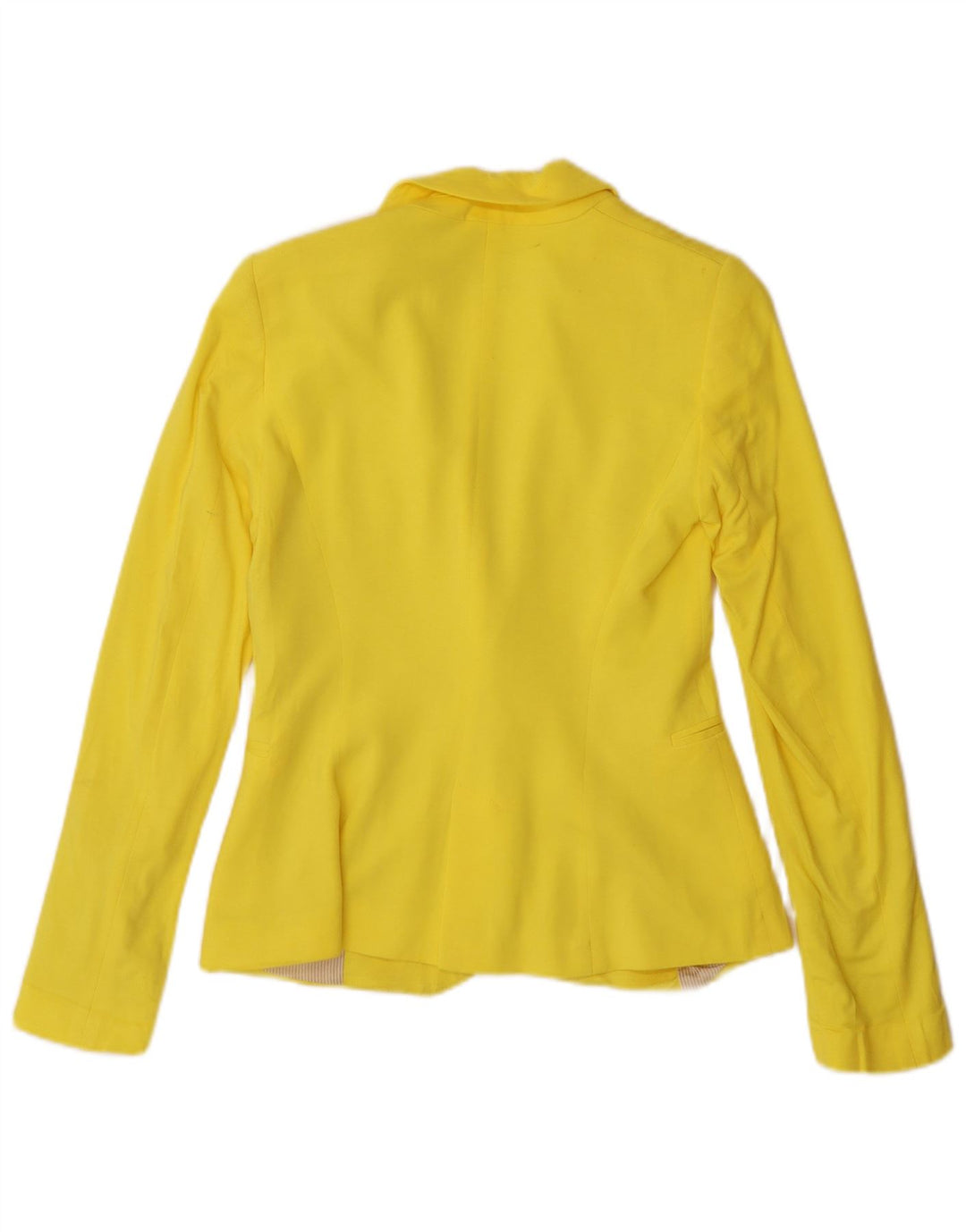 Zara Dame 1-knaps blazerjakke UK 6 XS Gul viskose