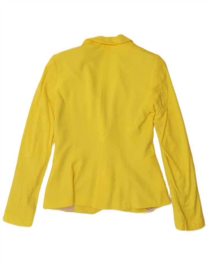 Zara Dame 1-knaps blazerjakke UK 6 XS Gul viskose