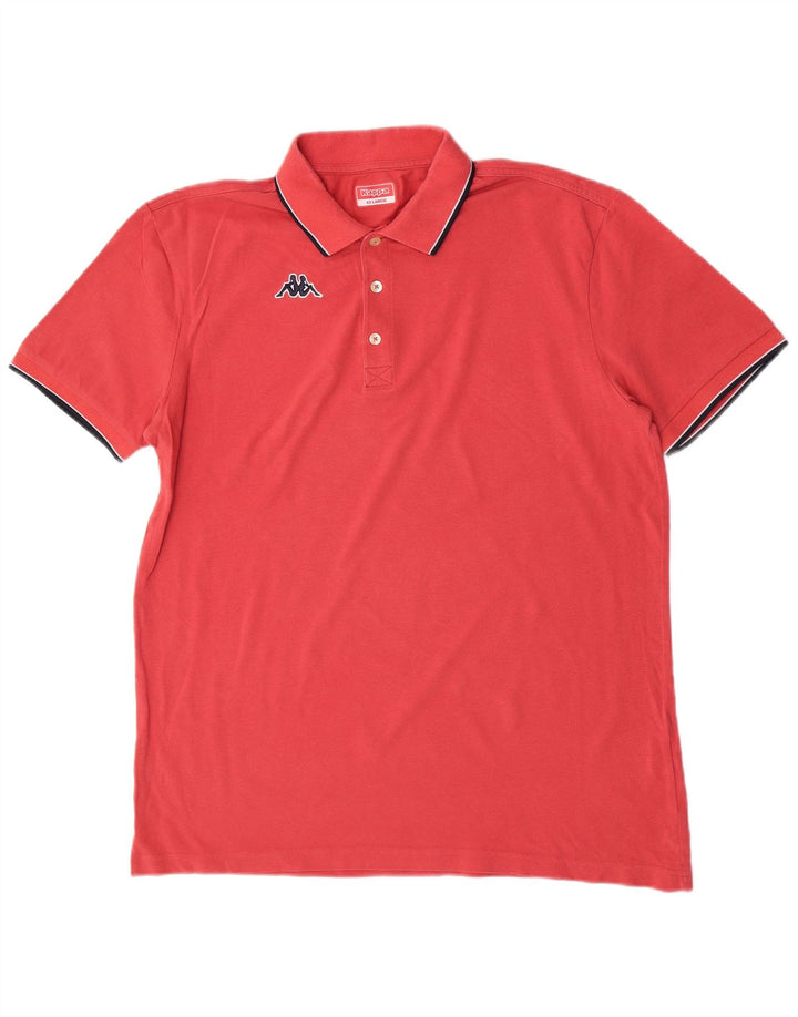 Kappa Polo Shirt til mænd 2XL Pink Bomuld