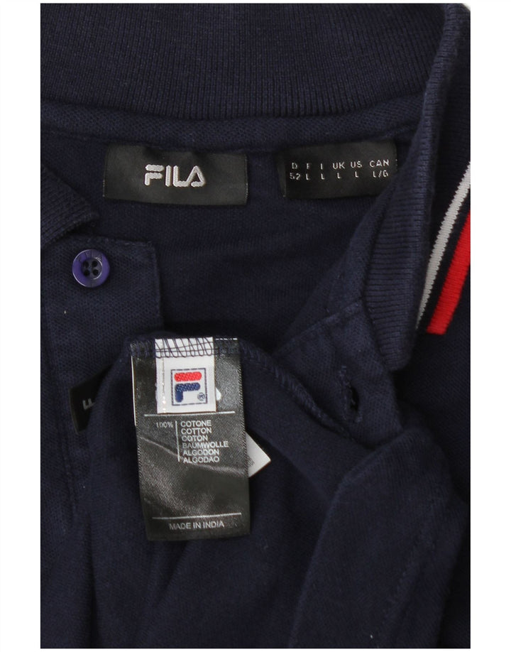 FILA Poloskjorte til mænd Stor marineblå bomuld