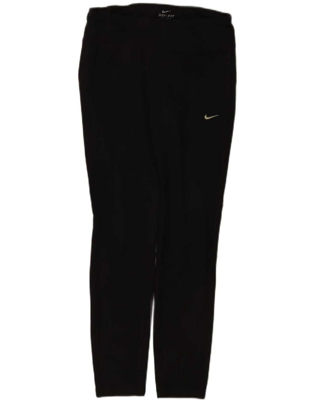 Nike Dame Dri Fit Leggings UK 12 Medium Sort Polyester
