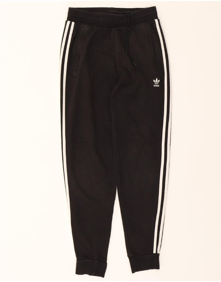 ADIDAS Mens Tracksuit Trousers Joggers Small  Black Cotton Vintage Adidas and Second-Hand Adidas from Messina Hembry 