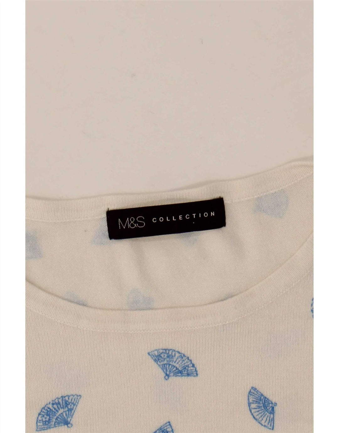 Marks & Spencer Dame Abstrakt mønster Boat Neck Jumper Sweater UK 12 Medi