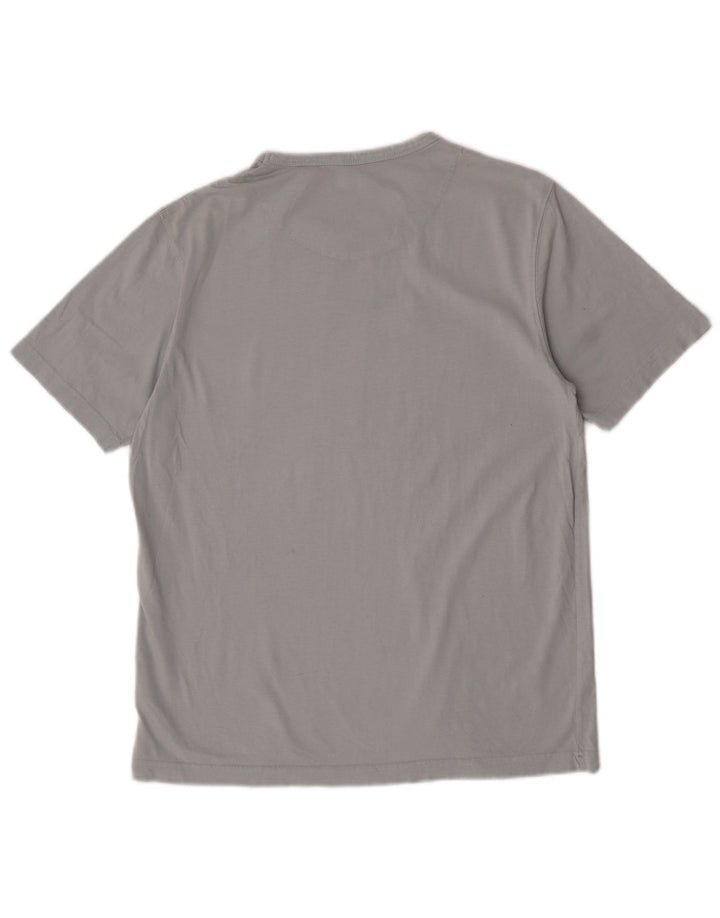 Ted Baker Herre Grafisk T-Shirt Top Størrelse 4 Stor Blå Bomuld