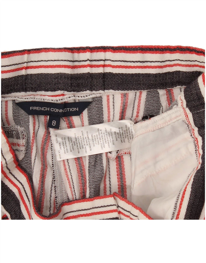 French Connection Chino Shorts til kvinder UK 8 Small W28 Flerfarvet Stribet