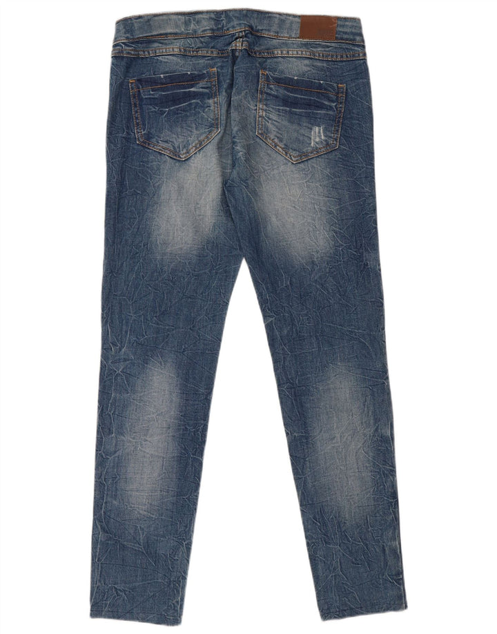 Rifle Dame Distressed Slim Jeans IT 44 Medium W34 L30 Blå Bomuld