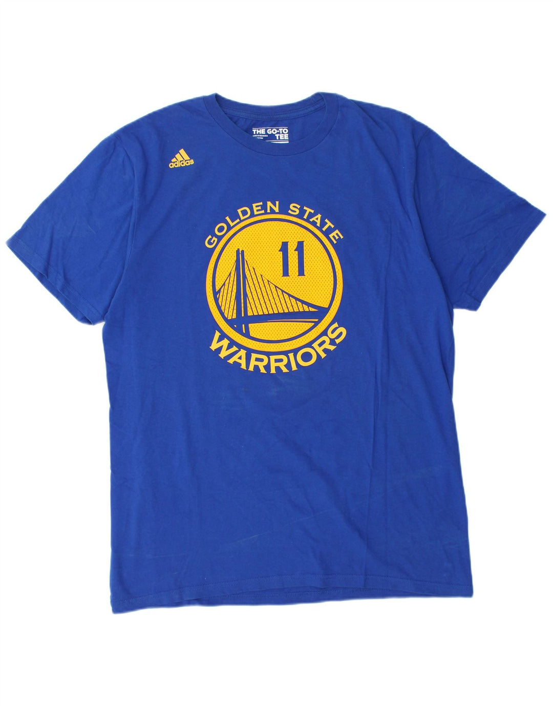 ADIDAS Herre Golden State Warriors Grafisk T-Shirt Top Stor Blå Bomuld