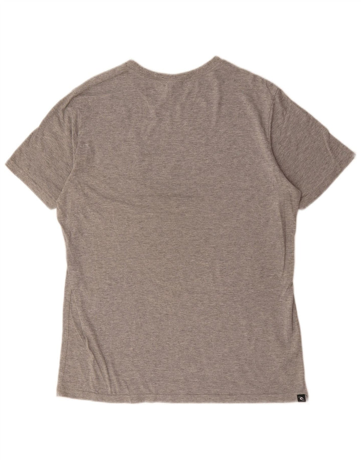 Rip Curl Herre T-Shirt Top Lille grå Flecked Bomuld