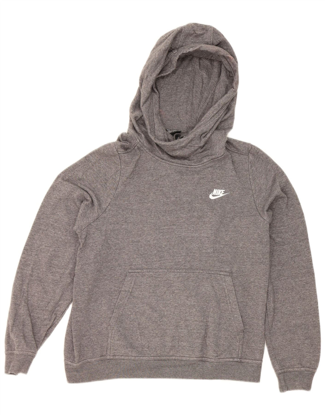 Nike Dame Hættetrøje UK 14 Medium Grey Bomuld