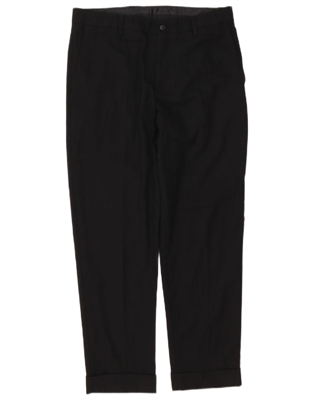 Zara Herre Lige Chinobukser EU 42 Large W32 L29 Sort Polyester