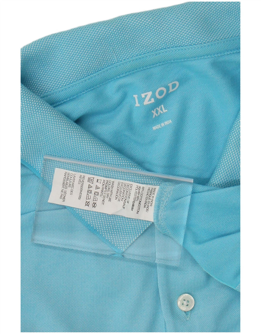 IZOD Poloskjorte til mænd 2XL Blå Bomuld