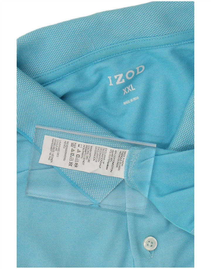 IZOD Poloskjorte til mænd 2XL Blå Bomuld