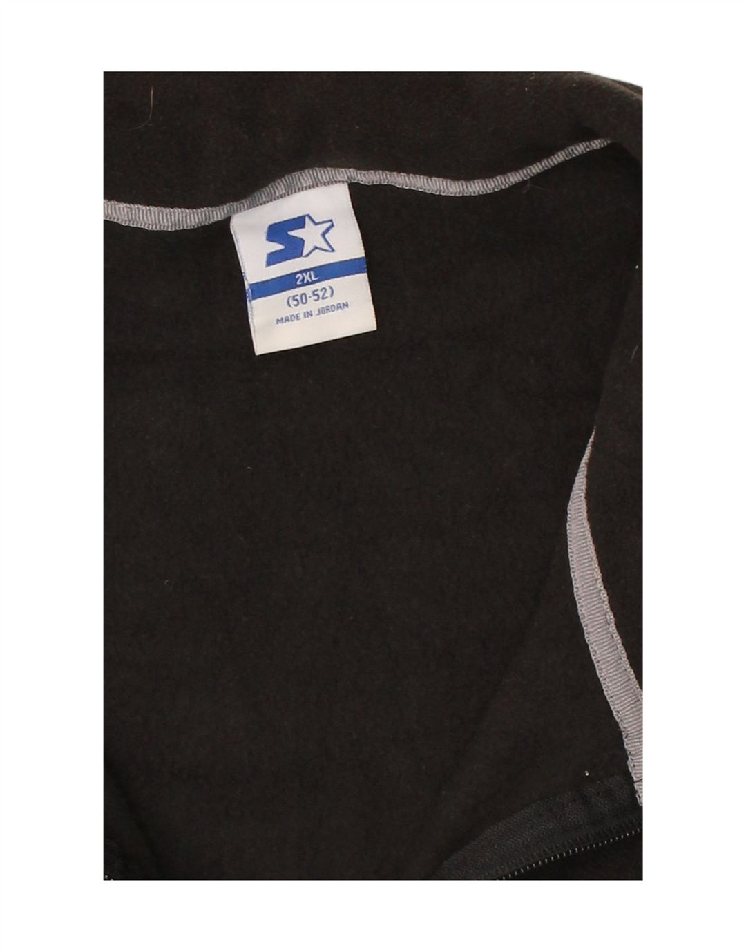 STARTER Mens Fleece Jacket UK 44 2XL Black Polyester