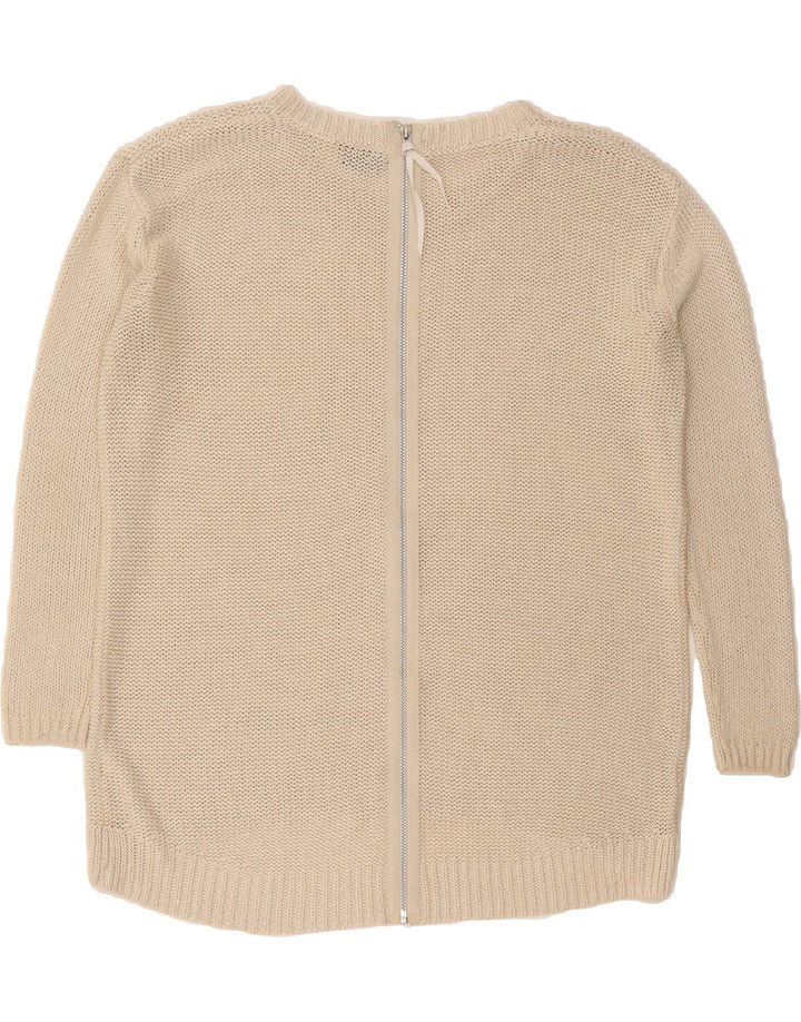 TOPSHOP Womens Oversized Cardigan Sweater UK 8 Small Beige Acrylic Vintage Topshop and Second-Hand Topshop from Messina Hembry 