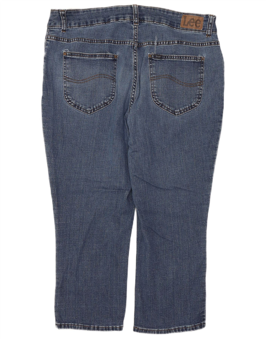 Lee Dame Capri Jeans US 18 2XL W36 L11 Blå Bomuld