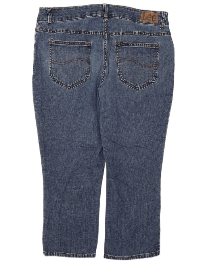 Lee Dame Capri Jeans US 18 2XL W36 L11 Blå Bomuld