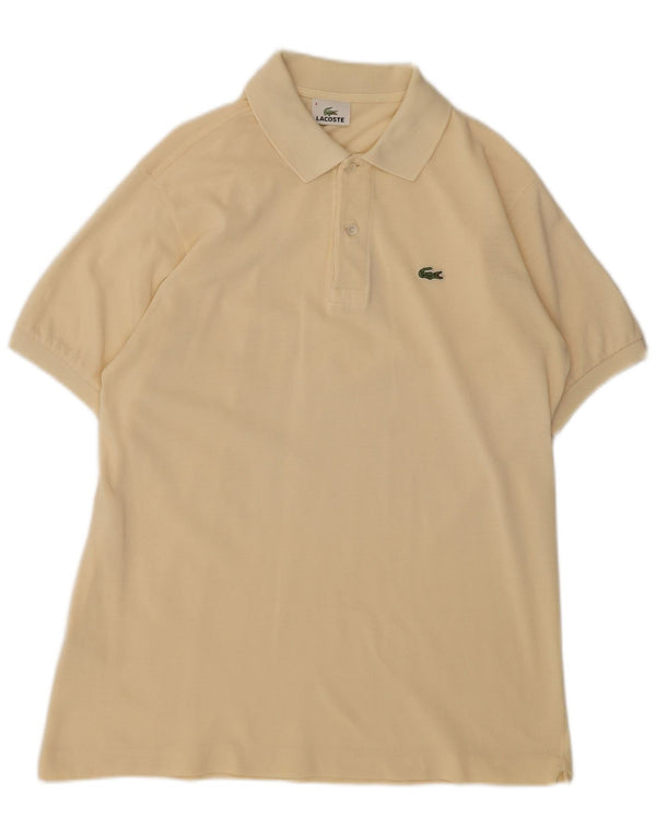 Lacoste Herre Regular Fit Polo Shirt Størrelse 4 Medium Gul Bomuld Klassisk