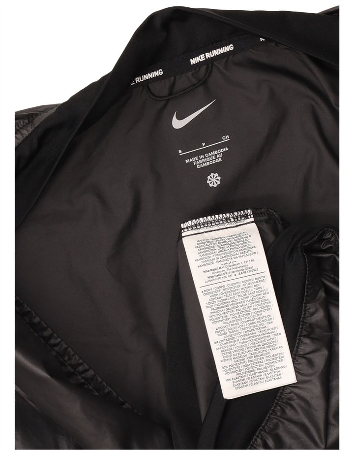 Nike Dame Running Graphic regnjakke UK 10 Small Black Colourblock
