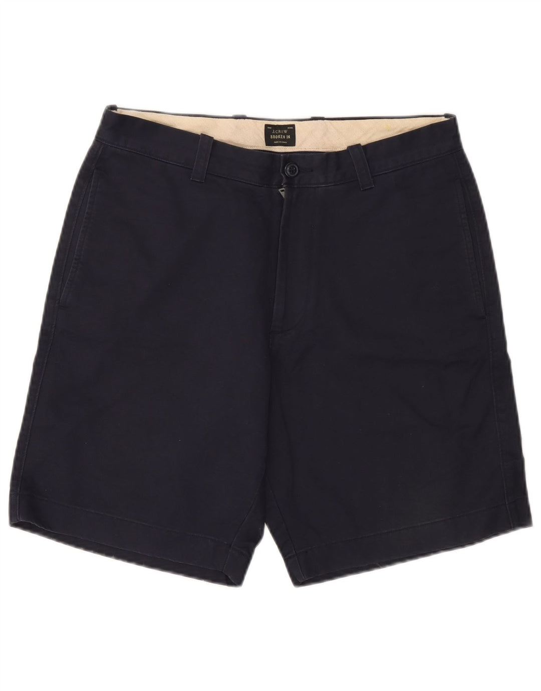 J. Crew Herre Broken In Chino Shorts W32 Medium Navy Blue Bomuld
