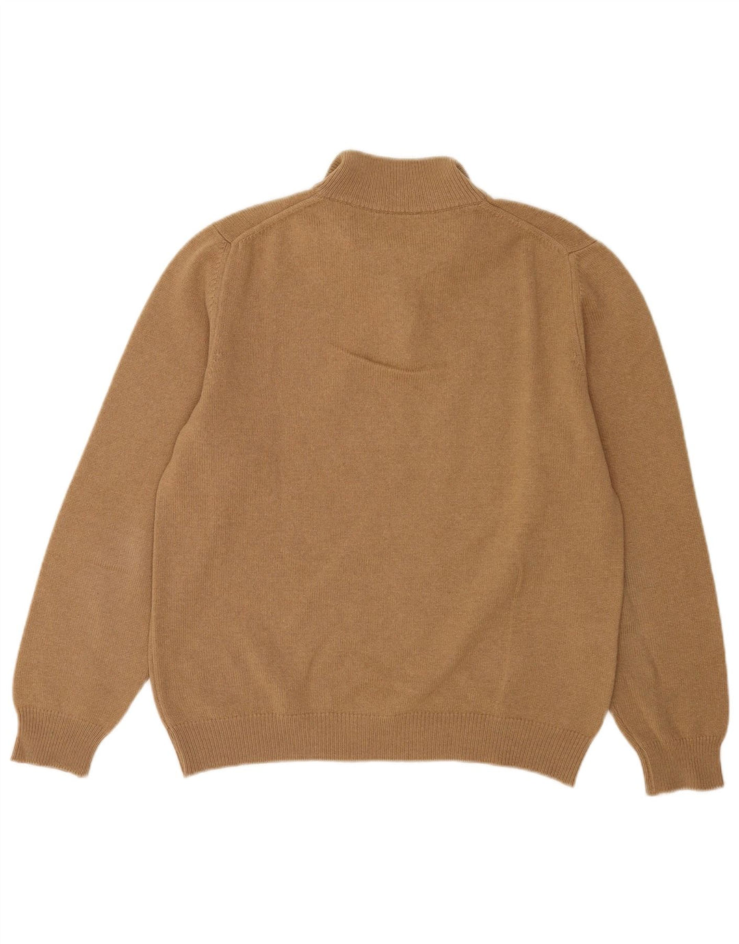 Henry Cottons Herre Button Neck Jumper Sweater Medium Beige Uld