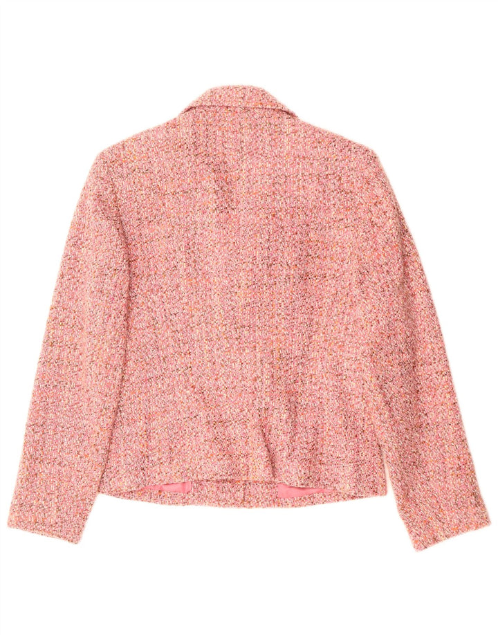 TALBOTS Dame 3-knaps blazerjakke US 8 Medium Pink Flecked Acryl