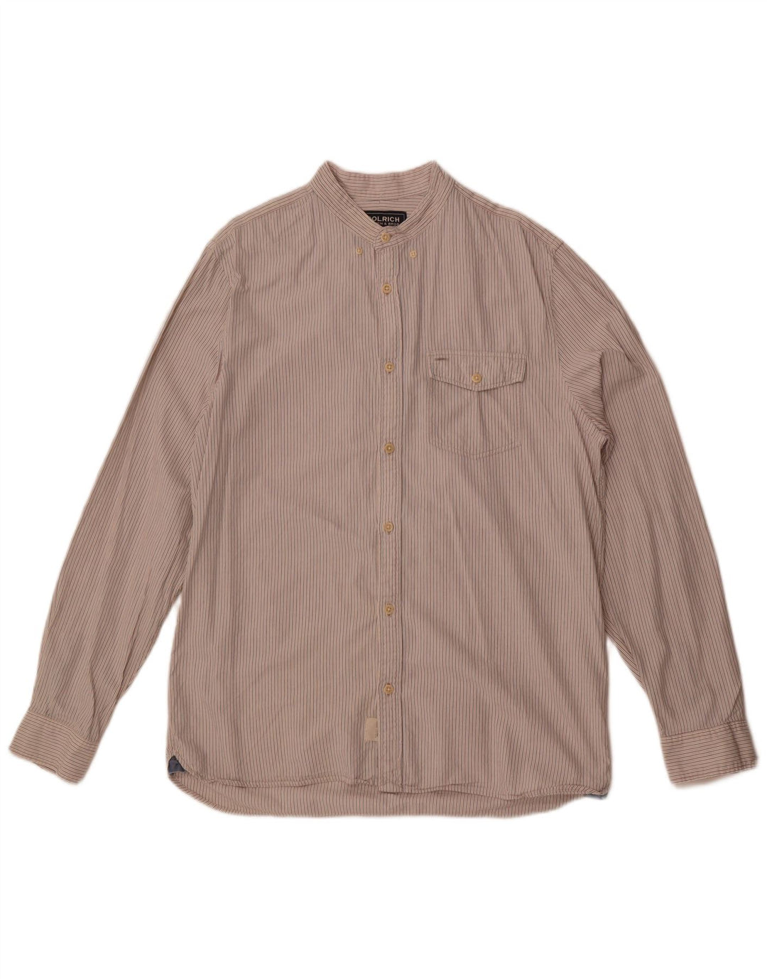 Woolrich Herreskjorte Stor hvidstribet bomuld