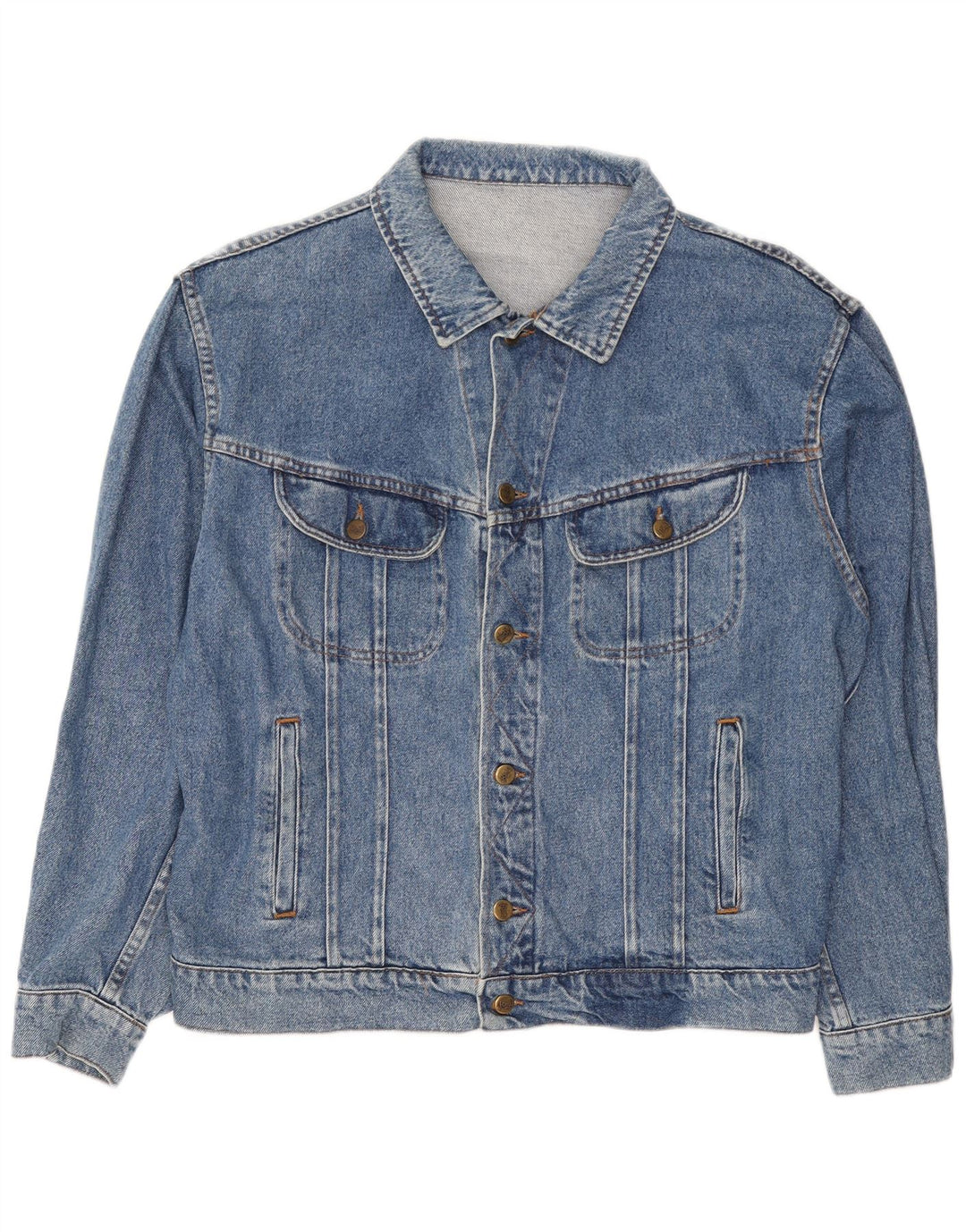 Vintage denimjakke til mænd UK 42 XL blå bomuld