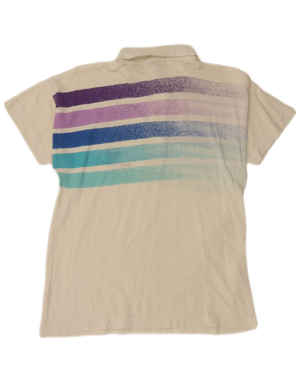 SERGIO TACCHINI Herre poloskjorte lille off white stribet bomuld