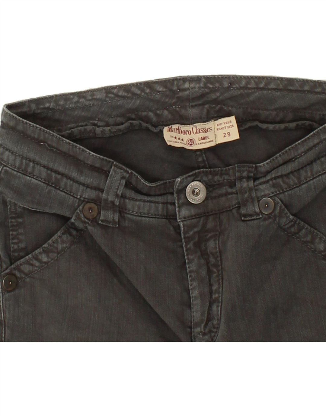 MARLBORO CLASSICS Womens Capri Jeans W29 L18 Grey Cotton Vintage Marlboro Classics and Second-Hand Marlboro Classics from Messina Hembry 