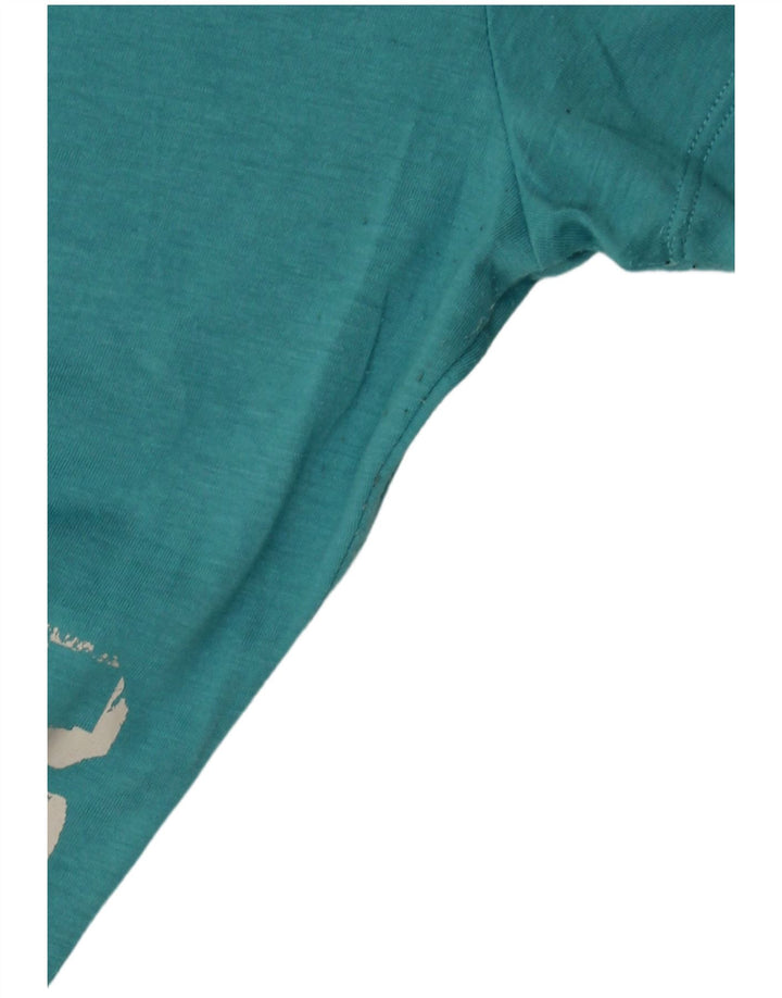 NIKE Slim Fit grafisk T-shirt top UK 12 Medium Blue Polyester