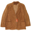 Anfor Dame Ruskind 2 Button Blazer Jacket IT 52 2XL Beige Læder