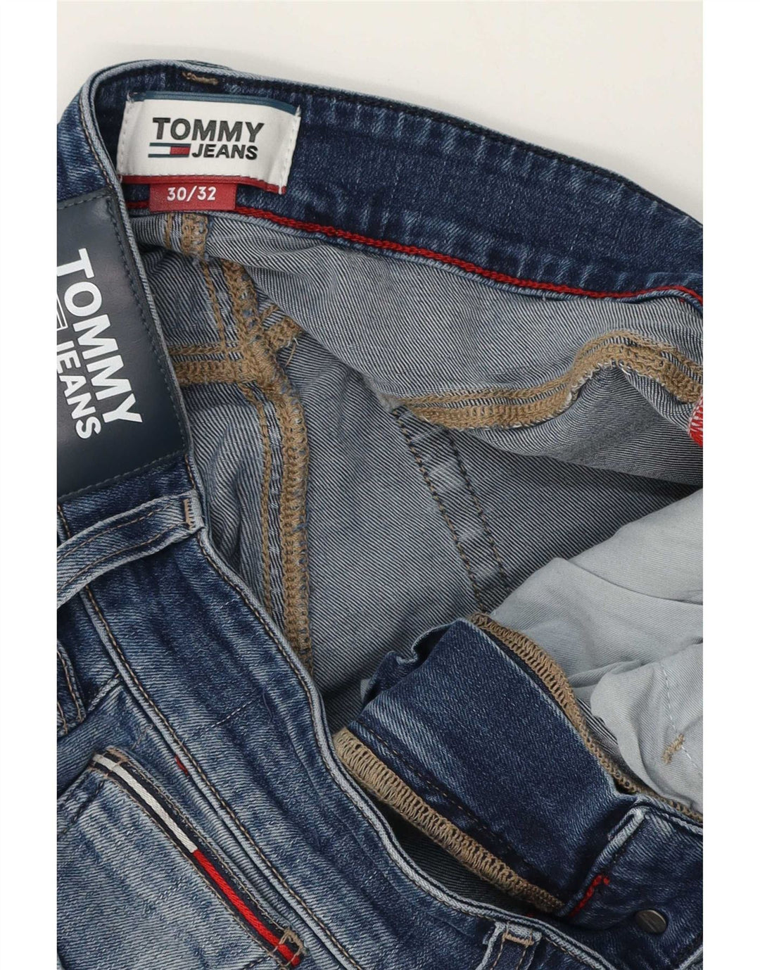 Tommy Hilfiger Herre Slim Jeans W30 L28 Blå Bomuld