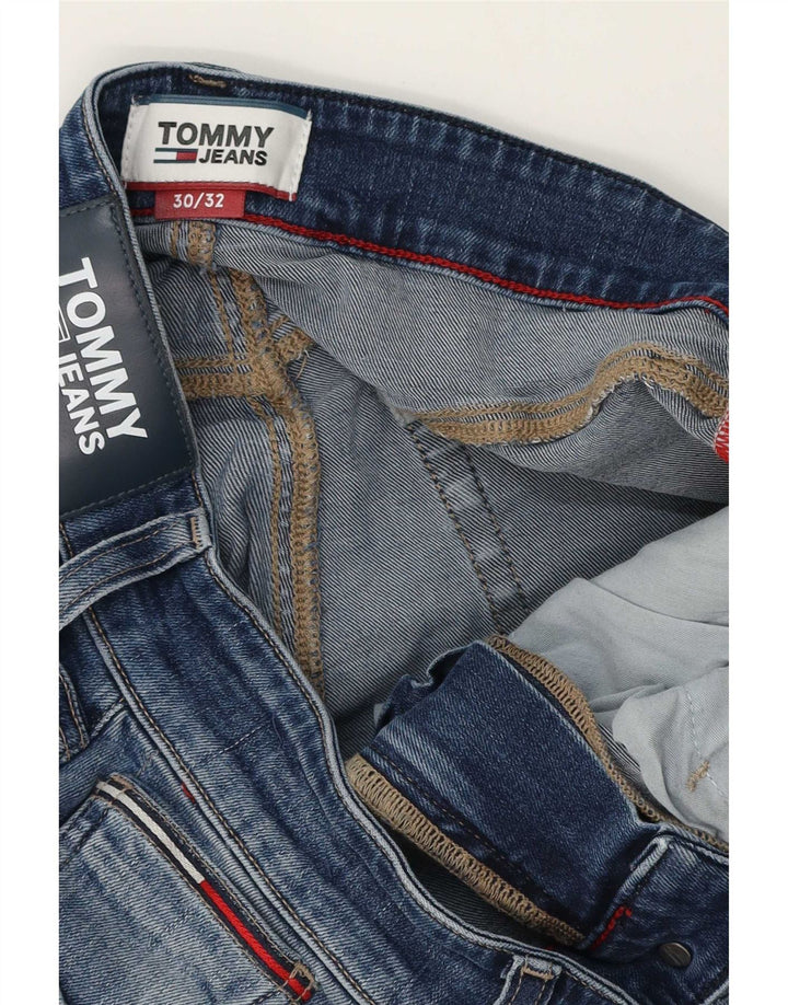 Tommy Hilfiger Herre Slim Jeans W30 L28 Blå Bomuld