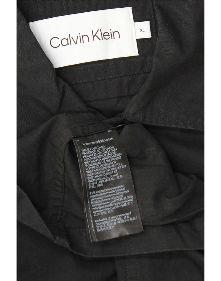 Calvin Klein herreskjorte XL sort bomuld