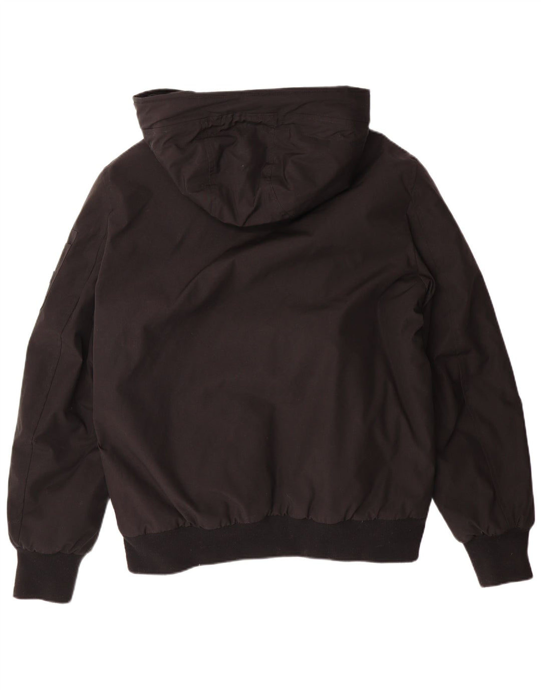 MICHAEL KORS Mens Hooded Sherpa Bomber Jacket UK 36 Small Black Polyester