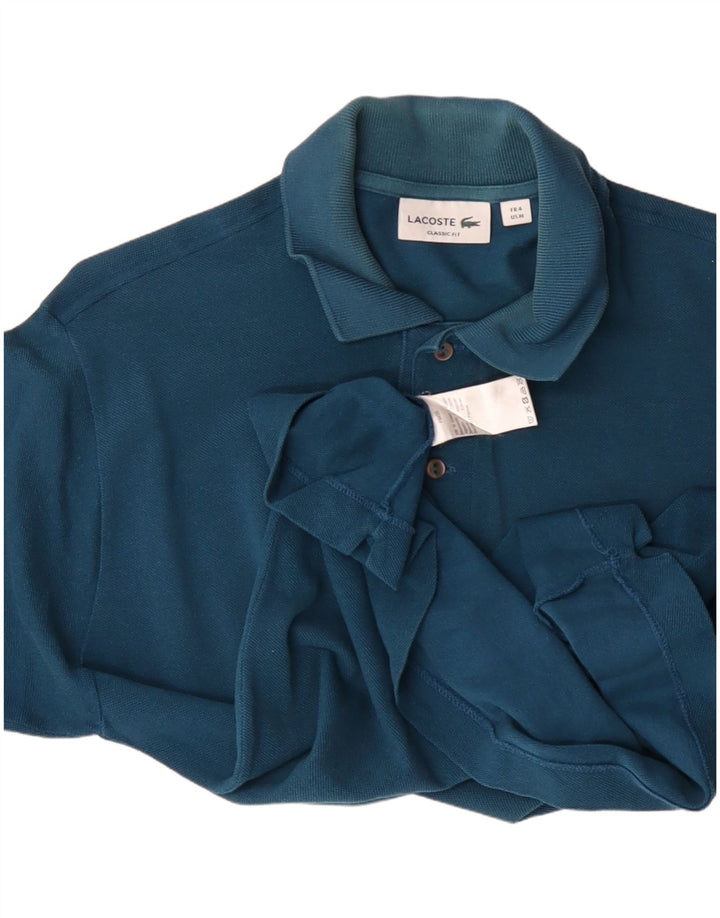 Lacoste herre klassisk pasform poloshirt mellemblå bomuld
