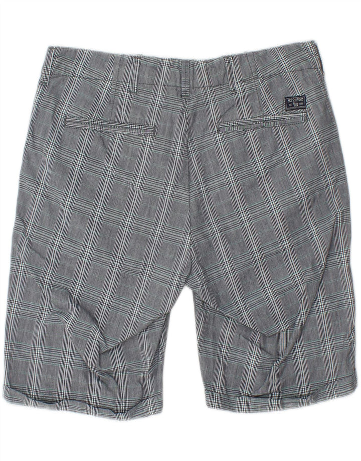 WOOLRICH Chino Shorts til mænd W31 Mellemgrå ternet bomuld